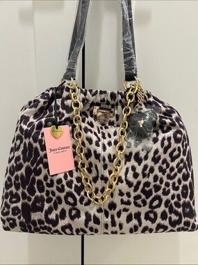 Juicy Couture Exclusive (NWT) Fashionable Juicy Tote in Snow Leopard